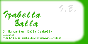 izabella balla business card